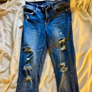 Blue skinny jeans